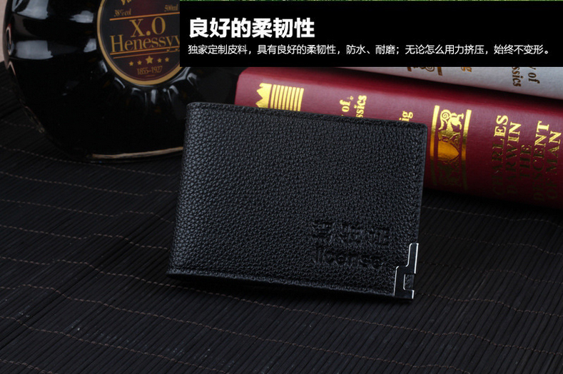 Lái xe giấy phép da trường hợp nam da siêu mỏng đa chức năng id bộ hai- trong- một gói thẻ ví động cơ xe lái xe giấy phép da trường hợp ví đựng thẻ card