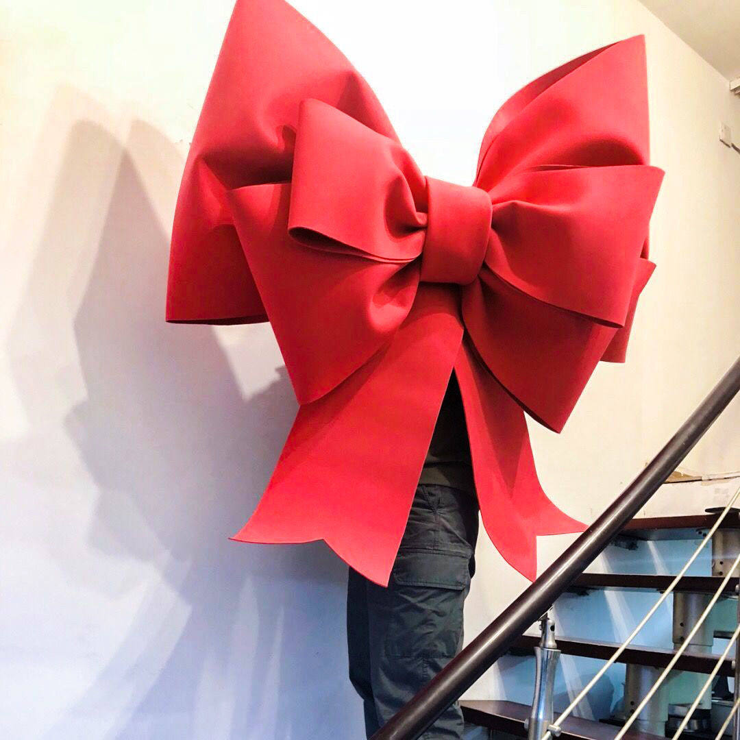 Big bow on the wall net red ins giant oversized sponge paper wedding store decoration store ornaments diy material package