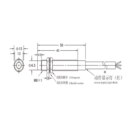HuGong LJ8A3-2-Z/DX Бесконтактный переключатель HuGong второй линии постоянного тока, нормально закрытый M8