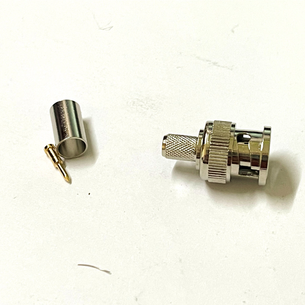 RG59 three-piece set 75-4 BNC-4 coaxial transmission line connector cold pressure head suitable for Canaime Lv-61s