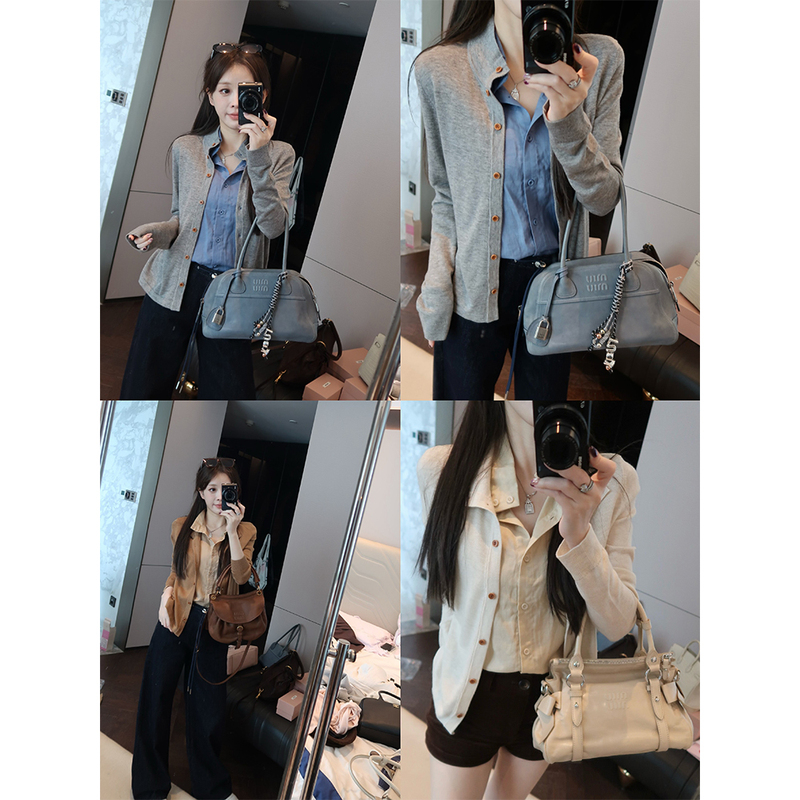 Yoululu Gaozhi Laqianfeng Wool Color-Blocked Faux Two-Piece Knitted Cardigan Jacket for Women, Autumn and Winter Long-Sleeve Thin Top Yoululu Gaozhi Laqianfeng Wool Color-Blocked Faux Two-Piece Knitted Cardigan Jacket for Women, Autumn and Winter Long-Sleeve Thin Top