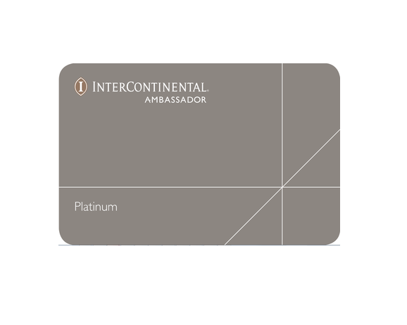 Intercontinental Platinum Ambassador IHG Rewards Club Platinum Membership Card upgrade