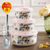 hộp cơm điện mocato Hộp đựng bát sứ tươi ba mảnh đặt bằng gốm có nắp hộp đựng lò vi sóng - Hộp cơm điện sưởi ấm hộp cơm điện chefman Hộp cơm điện sưởi ấm