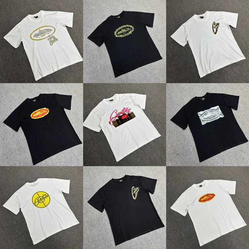23ss новый Corteiz хронограф, печать, уличный tide, круглый вырез, короткие рукава, футболка мужская и женская, лето, мужской