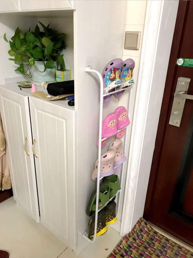 Kệ giày đơn giản treo tường nhà vệ sinh cống dép cửa tường treo phòng tắm cửa phòng tắm căn hộ nhỏ giá lưu trữ - Kệ kệ đẹp