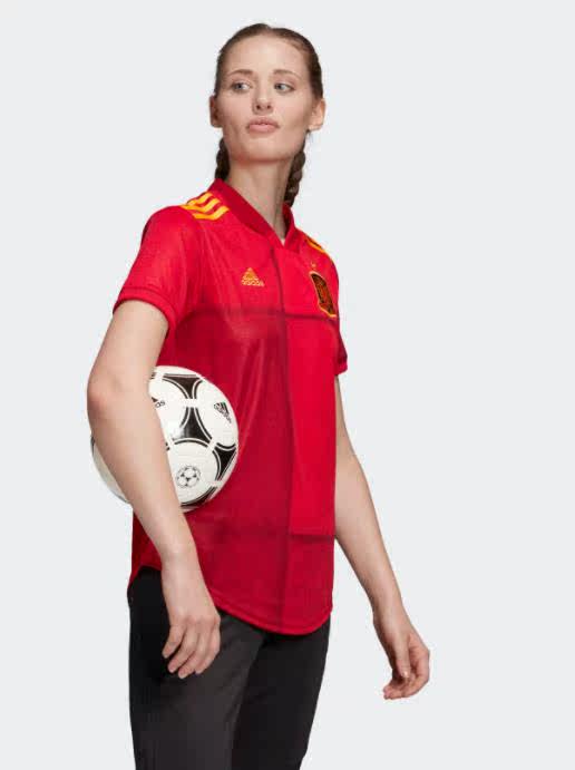 Women's 2020 Euro Cup Spain home short sleeve jersey FI6238 DS 