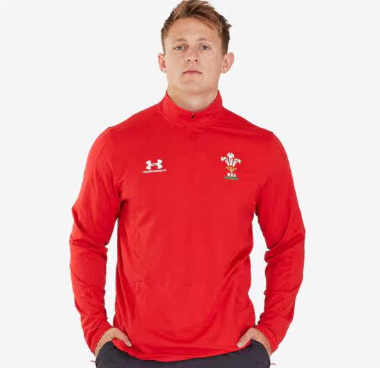 2 colors 2019-20 Rugby Wales Under-Armour training semi-laced long sleeves UA 