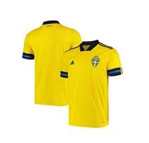 Fans version 2020 European Cup Sweden home short sleeve jersey FH7620 shorts DS mainland hair