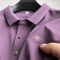 High-end No-Mark Men T-Shirt Long Sleeve Spring Autumn Neckline Blouse Loose Business Casual Style Middle-aged Mens Polo Shirt