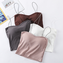 Beauty vest machine small camisole vest girl Summer short Hyuna black inside and outside wearing sexy coat to bottom tide women