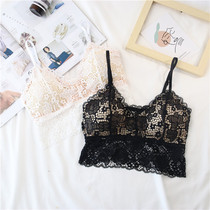 French lace no steel ring bra thin beautiful back thin shoulder strap underwear women sexy triangle cup small chest bralette