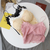 New spring and summer Korean chic slim lace pattern solid color top versatile sexy outside camisole vest female