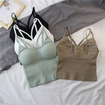 Thin shoulder strap sling female Summer 2020 new Korean slim slim sexy seamless back underwear half body vest