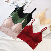 Big backless U-shaped low back invisible dress holiday lace bra no steel ring sexy ultra-thin back underwear girl