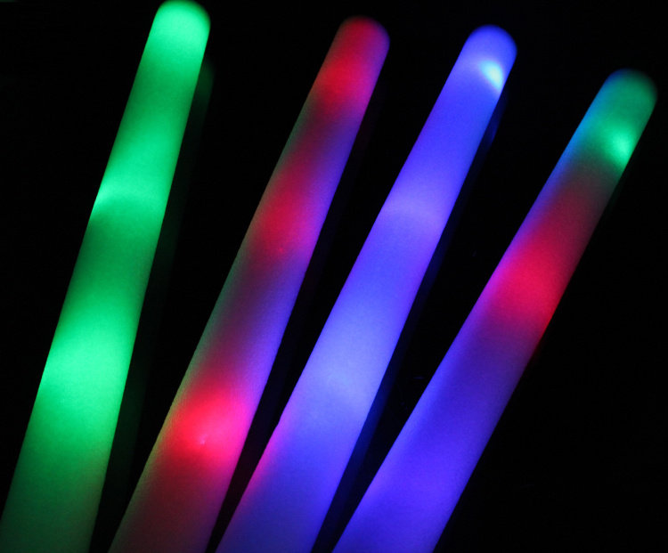 Firefly Great Number Seven Colorful Luminous Sponge Stick Foam Firefly Concert Party Atmosphere Glowing Toys