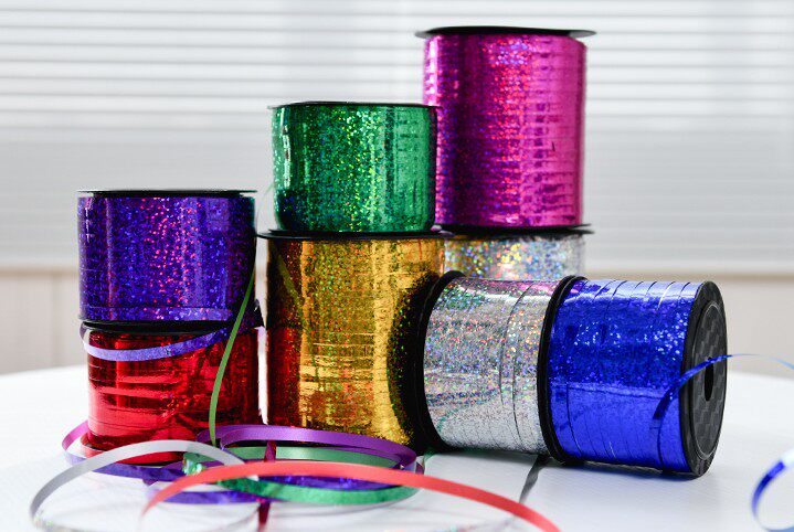 Balloon Colored Ribbon with ribbon floating with rain ribbon Ribbon Flow Su Wedding Children's Birthday Party Decorated Laser Tie Tie-Taobao