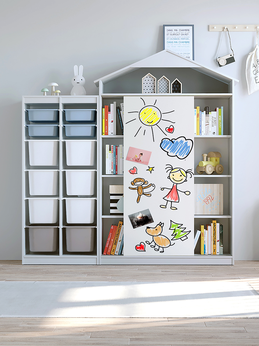 Comparable bear solid wood bookshelf whiteboard cabinet children's bookcase picture book rack home children's storage cabinet primary school student book cabinet