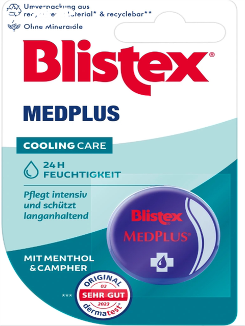 German Blistex Small Blue Jar Lip Balm Medplus Lip Repair Lip Mask for Chapped Lips and Cooling Lip Care