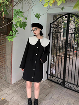 Sandro Miketo 2 2 0 2 fairytale dolls collar with long black stylish suit loose dress