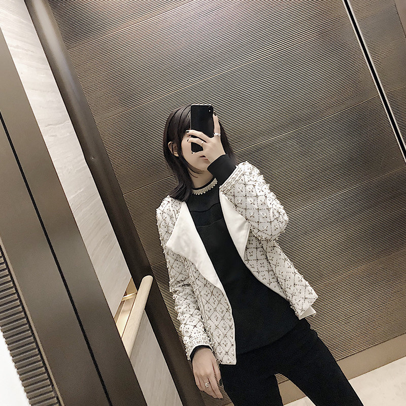 Viimas ■ Spot spot high-end line custom grade 12950 full handmade nail beading jacket jacket