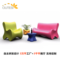 Manufacturers recommend FRP leisure chair creative outdoor combination rest chair office furniture shopping mall seat customization