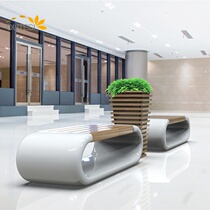 GRP Casual Chair Mall flowerpots Combined bench swing pieces Square rest chairs Outdoor landscaped Landscaping Seats