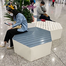 GRP Casual Seat Mall Beauty Chen Swing Piece Airport Hall Waiting Chair Outdoor Garden Forest Landscape Rest Sitting Stool