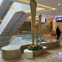 FRP leisure chair water drop seat Mall landscape flower pot square many people waiting for sitting bench public rest chair