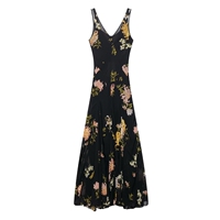 ZA foreign trade export new product temperament retro printed mesh double-layer suspender skirt for women 2718100 056