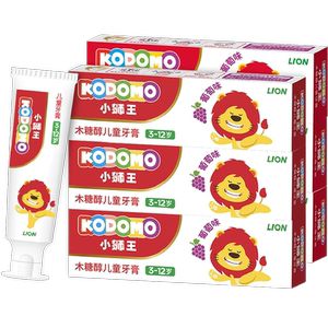 小狮王木糖醇儿童防蛀牙膏50g×6支