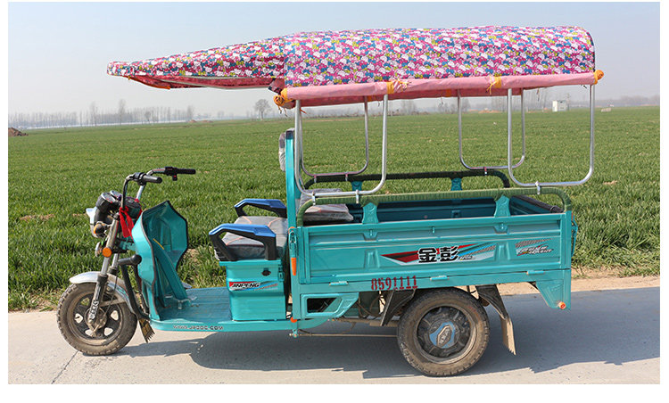Tricycle Carport Awning Canopy Thickened Round Tube Folding Fully Enclosed Battery Car Tricycle Canopy