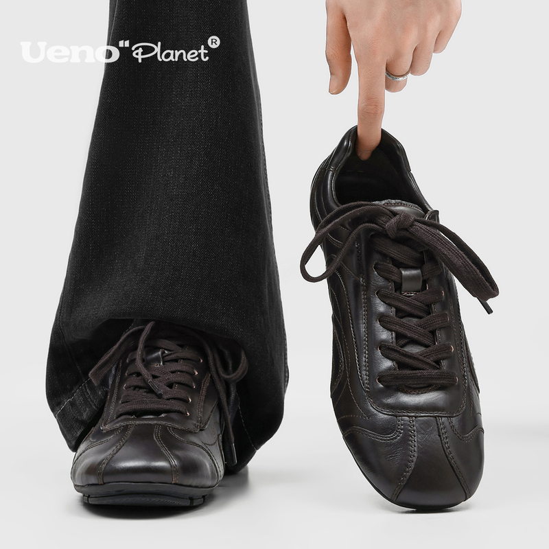 Uenoplanet ® 2026 New Soft-Soled Retro German Training Shoes for Men, Versatile, Wear-Resistant, Square-Toe Casual Sports Sneakers