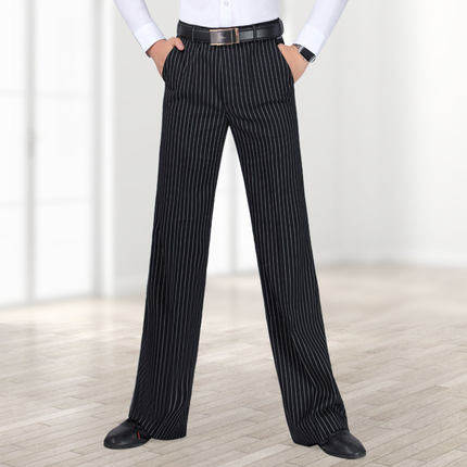 Dambao Roo New Striped Dance Pants Practice Pants Latin dance pants Morden Social dance Adult National Label Masculine Dance Pants