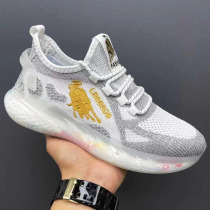 Mens shoes Summer breathable mesh Noodles Shoes Light Popcorn Soft Bottom Sneaker Trend 100 lap thick bottom to weave shoes men