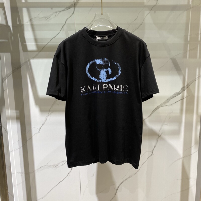 Karl Lagerfeld Spring/Summer Karl Lagerfeld Logo Letter Print Men's Short-Sleeved T-Shirt 602006