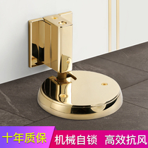Black Japanese invisible suction non-perforated door suction silent non-magnetic mechanical door anti-wind anti-collision toilet door gear
