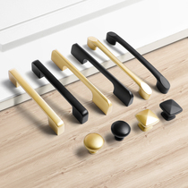 Modern simple black dumb black cabinet door handle toilet gold wardrobe cabinet single hole cabinet drawer door handle