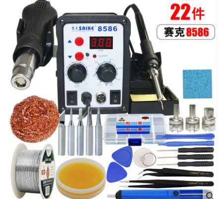 Germany imports Seike digital display 8586 hot air gun dismantling welding station two-in-one temperature-regulating electric soldering iron repair welding electric welding