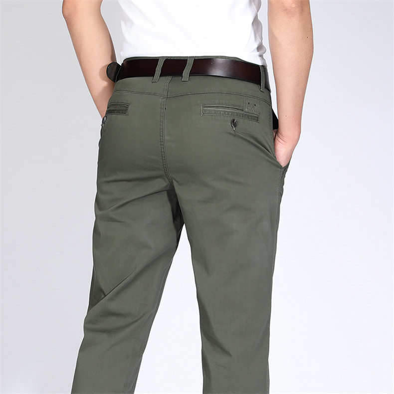 Jeep nam hàng đầu độc quyền quần giản dị mùa xuân và mùa hè eo thẳng quần dài thanh niên cotton kinh doanh quần mỏng phần - Quần quần jean nam
