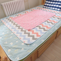 Newborn baby diaper pad Childrens cotton six-layer gauze waterproof washable breathable summer anti-humidity overnight pad sheets
