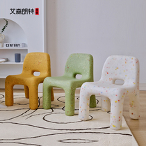 Nordic Creative Children Chair Plastic Backrest Stool Home Cute Baby Dining Chair Brief Modern Kindergarten Small Bench