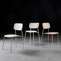 Nordic Iron Art Dining Chair Home Casual Cafe Tables and Chairs Creative Back Stool Modern Minimalist Milk Tea Shop Negotiation Chair