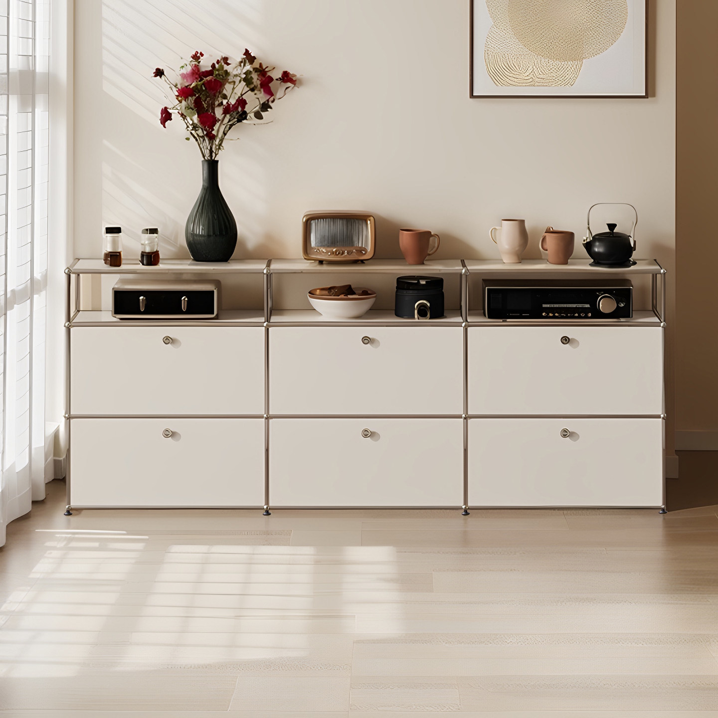 艾森朗特USM中古置物架:客厅收纳新宠,北欧风家居必备神器!-搁板-淘宝好物网