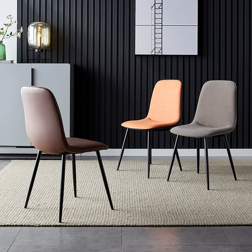 Северный обеденный кресло -кресло дома современный минималистский стол, задний макияж -табурет мягкий заливый стул Light Luxury Art Art Стол и стул