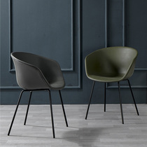 Nordic light luxury dining chair Italian restaurant home back stool modern minimalist casual ins net red makeup desk chair