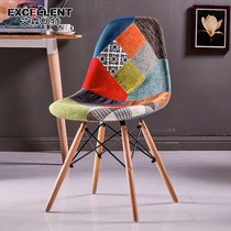 Eames chair Baijia cloth Nordic fashion fabric dining chair simple modern computer leisure coffee chair backrest chair
