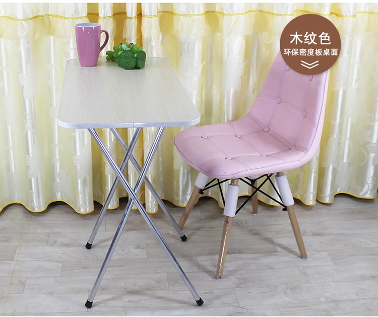 Bàn nhựa di động đơn giản nhà nhỏ căn hộ ăn bàn nhỏ 4 người có thể đặt bàn tròn gấp túi bàn - Bàn mẫu bàn học cho bé
