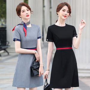 High-End Professional Dress for Women, Ol Formal Wear, Beauty Salon, Kindergarten Teacher Workwear, Sales Department, Jewelry Store, Hotel Work Uniform, Summer