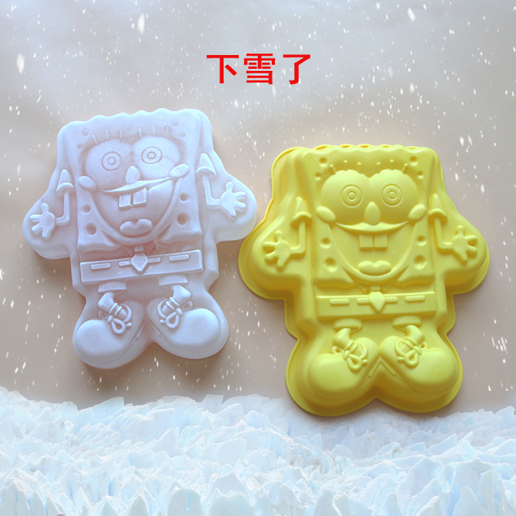Khuôn băng đông lạnh nhanh tay ăn sống phim hoạt hình động vật sáng tạo Mickey đa dạng khuôn silicon mềm khuôn lớn - Tự làm khuôn nướng khuôn oval