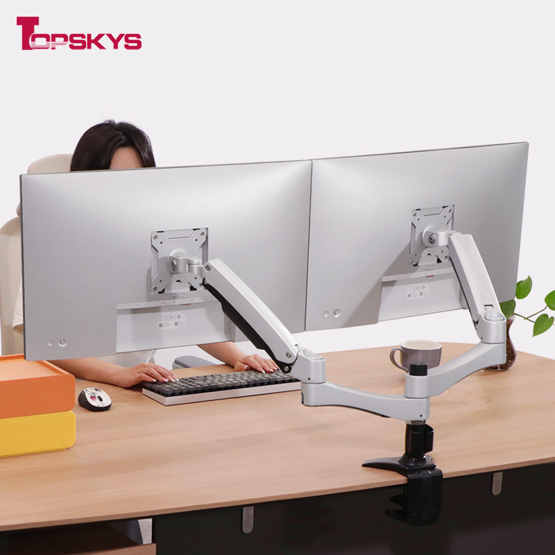 TOPSKYS ATC40 dual-screen computer bracket desktop clip-type rotatable lifting vertical screen monitor bracket arm